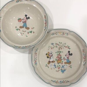 Disney Mickey & Minnie vintage Plate & Bowl set